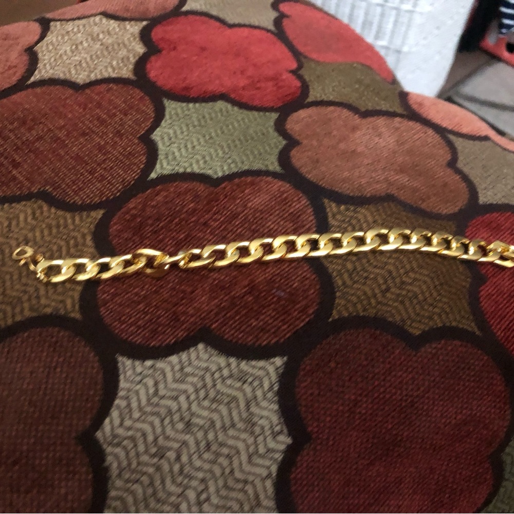 Gold Curb Chain Bracelet